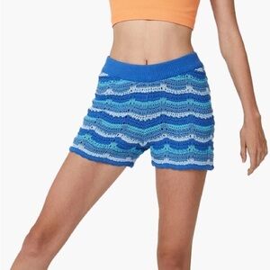 Cotton On Blue Multi Ombre crochet Shorts